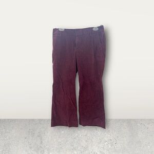 GapStretch Burgundy Corduroy Wide-Leg Pants – Size 6A